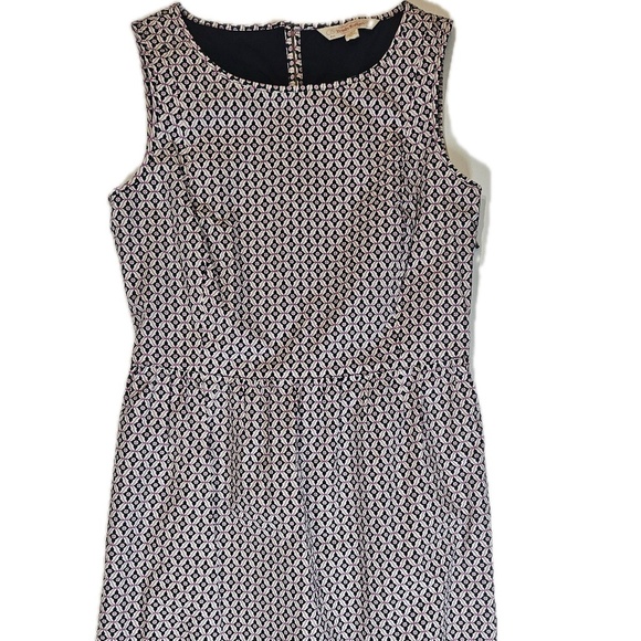 Brooks Brothers Dresses & Skirts - Brooks Brothers Dress Womens 2 Navy Blue Geometric Print Fit Flare Office Casual